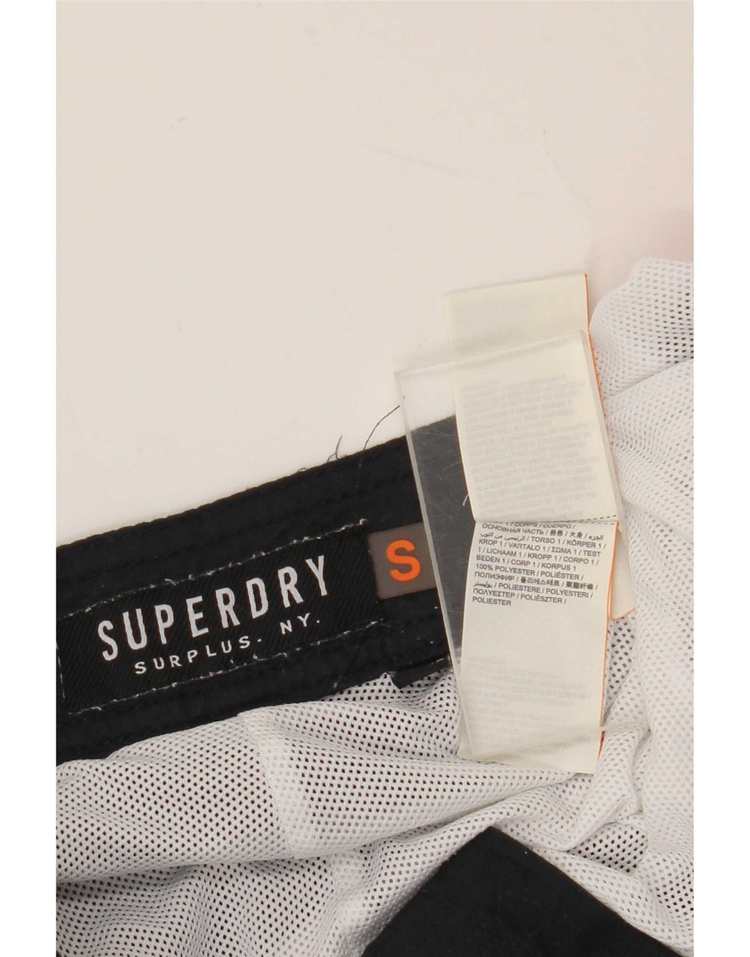Shorts de natação masculino Superdry Graphic Regular pequeno poliéster azul