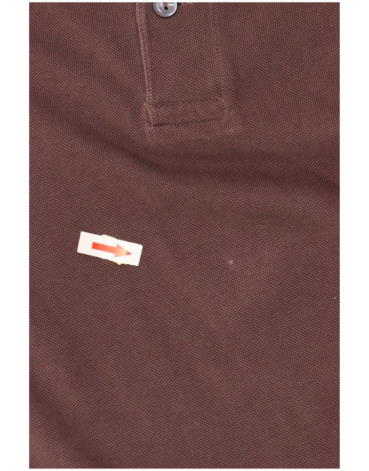 Camisa polo masculina KAPPA de algodão marrom médio
