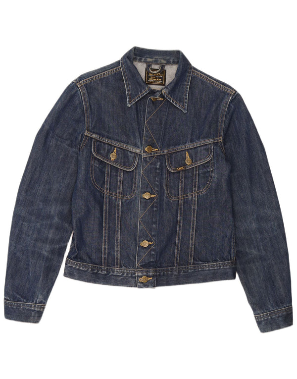 Jaqueta jeans feminina Lee UK 14 grande algodão azul
