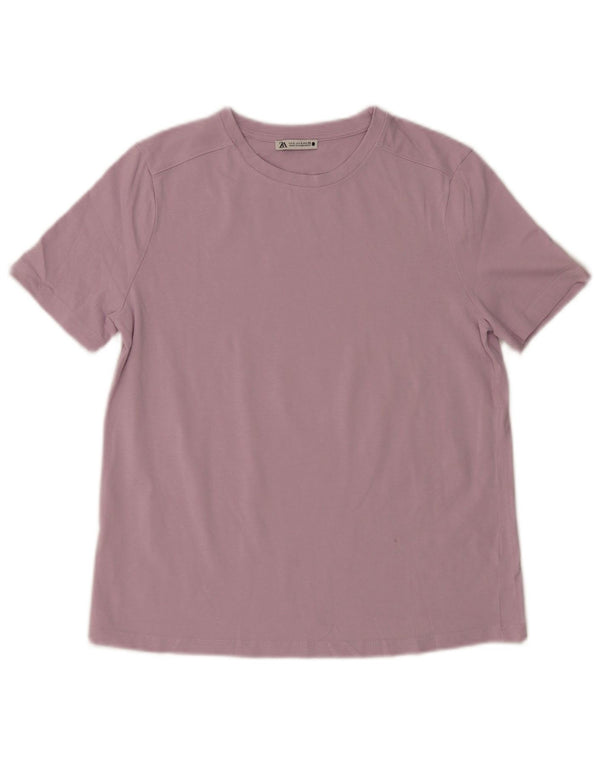 Camiseta feminina Zara Top UK 10 pequena roxa