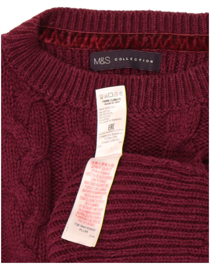 Suéter feminino Marks & Spencer com gola redonda Reino Unido 14 médio marrom