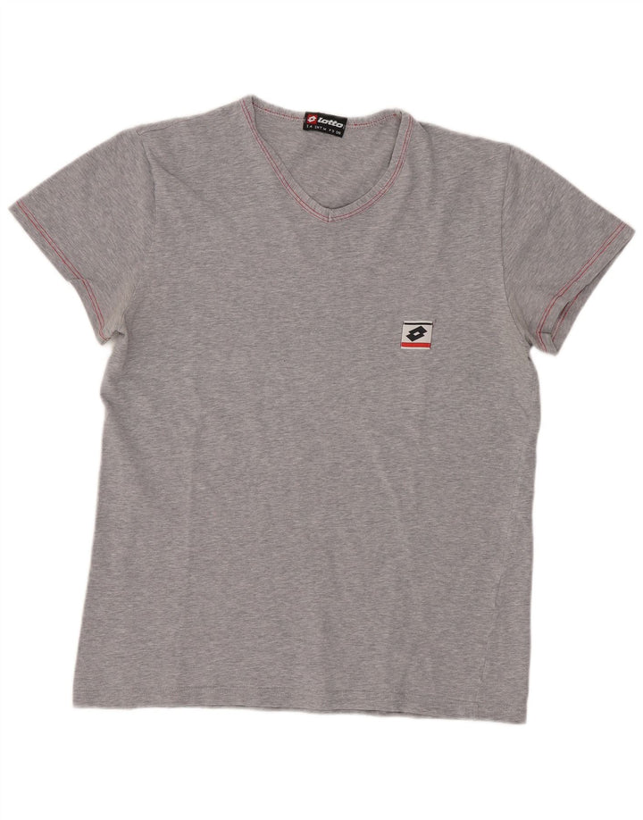 Camiseta feminina Lotto UK 12 algodão cinza médio