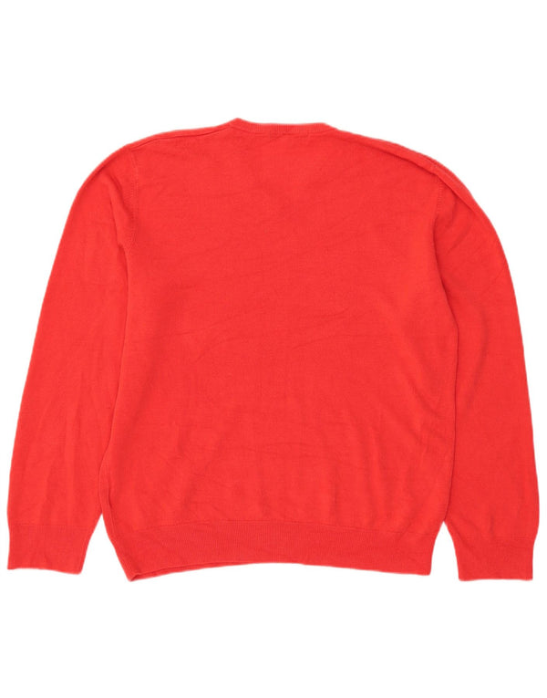 Suéter masculino Marks & Spencer com decote em V XL vermelho acrílico
