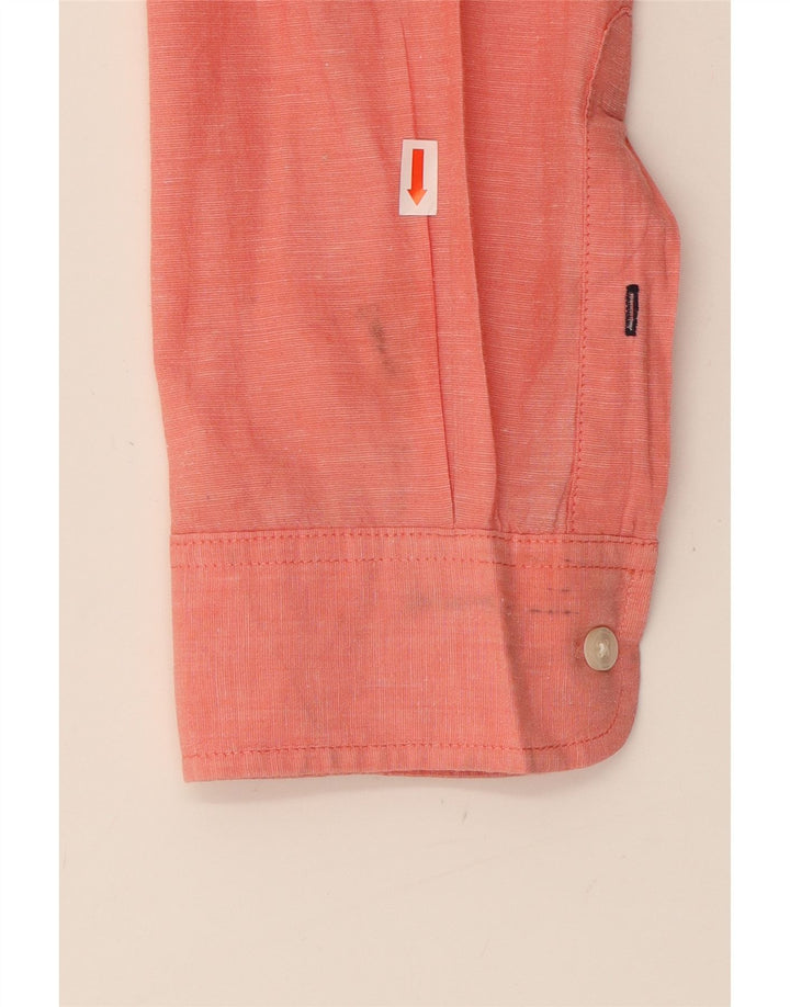 TOMMY HILFIGER Mens Custom Fit Shirt Large Red Cotton Vintage Tommy Hilfiger and Second-Hand Tommy Hilfiger from Messina Hembry 