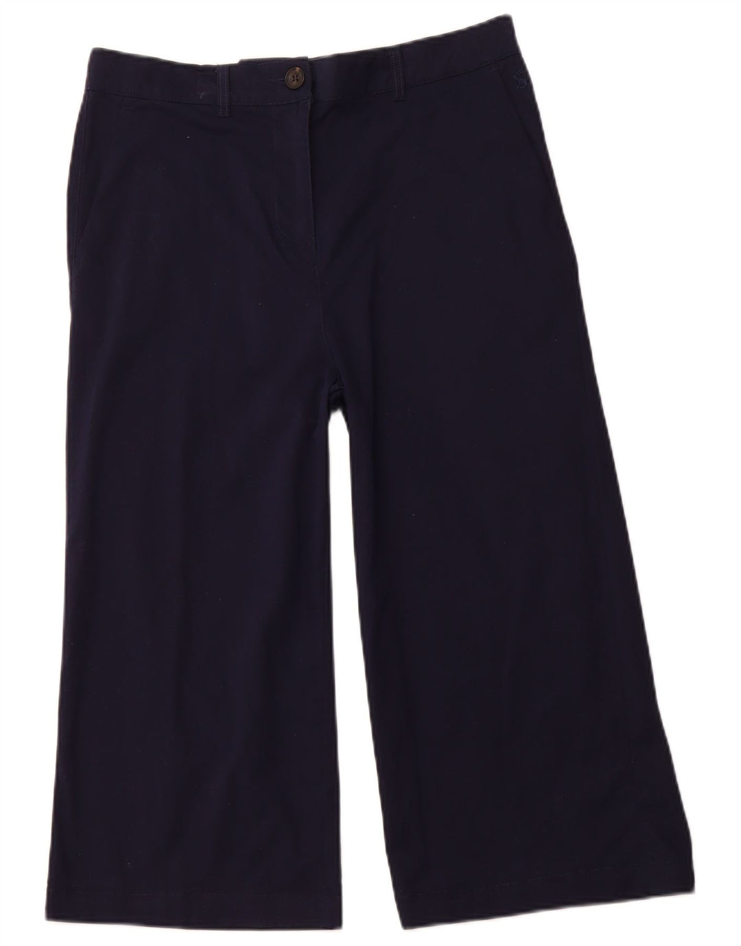 Calça capri feminina de cintura alta JOULES Reino Unido 14 grande W32 L21 azul marinho