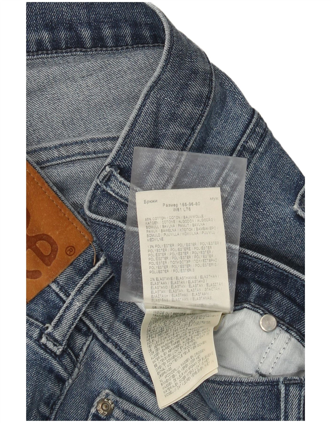 Lee Mens Luke Slim Jeans W32 L30 Azul Algodão