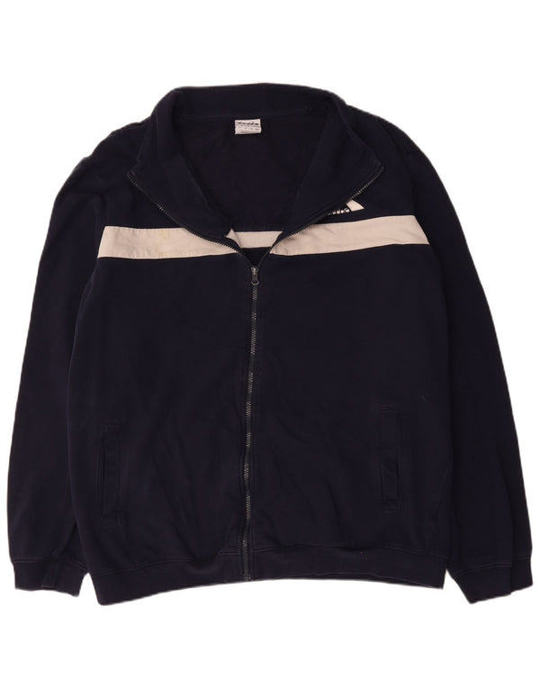 Diadora Mens Tracksuit Top Jacket 3XL Azul Marinho Colourblock Algodão
