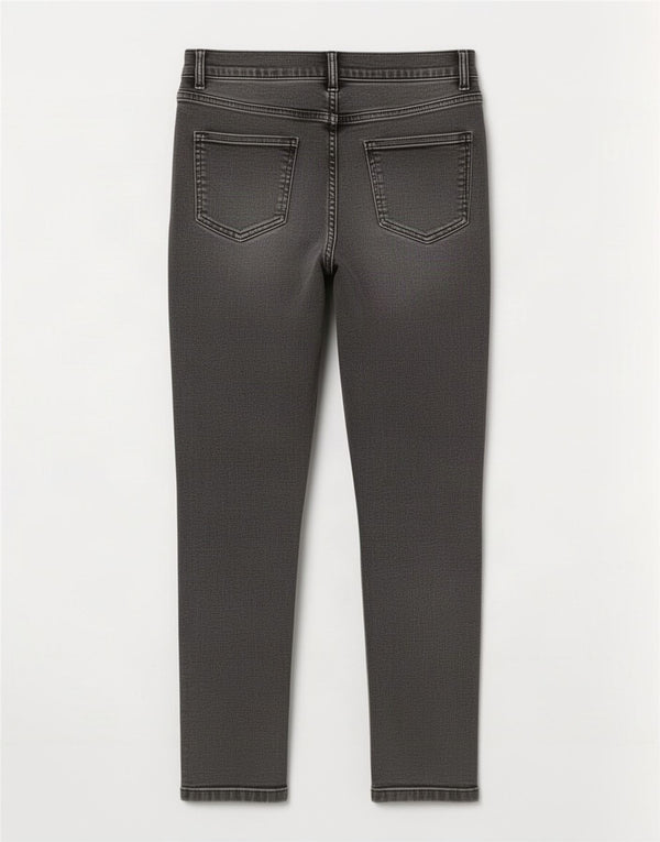 Calça jeans skinny feminina Marks & Spencer Reino Unido 14 grande W32 L25 algodão cinza