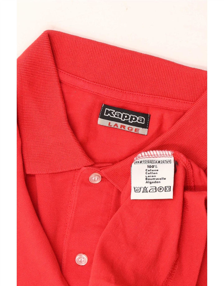 Camisa polo masculina Kappa grande algodão vermelho