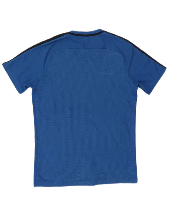Camiseta masculina Nike Dri Fit Top médio azul colorblock poliéster
