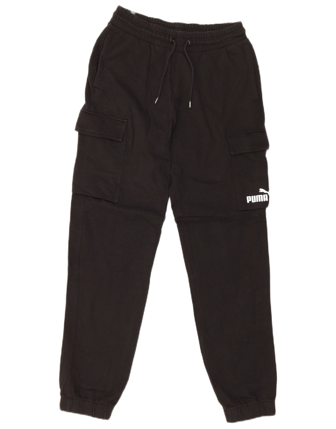 Calça de treino masculina Puma Cargo Joggers pequeno algodão preto