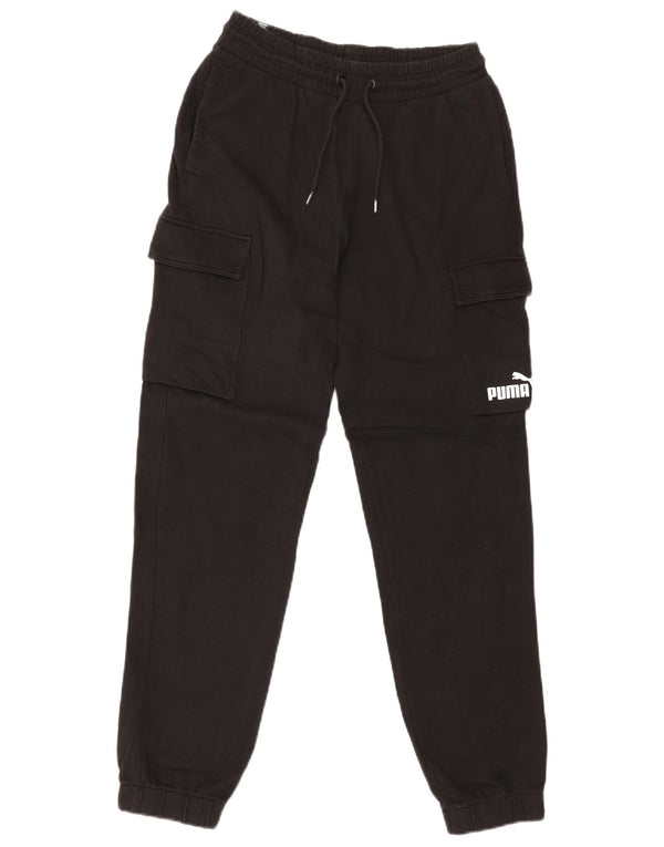 Calça de treino masculina Puma Cargo Joggers pequeno algodão preto