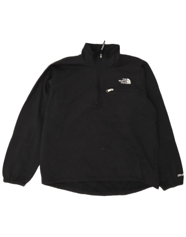 Suéter feminino The North Face com gola e zíper UK 16 grande preto