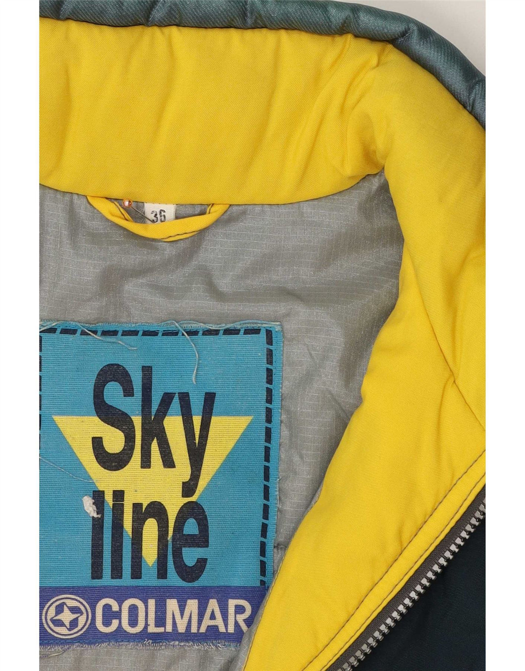 Colmar Mens Graphic Ski Jacket IT 36 pequeno amarelo colorblock poliamida