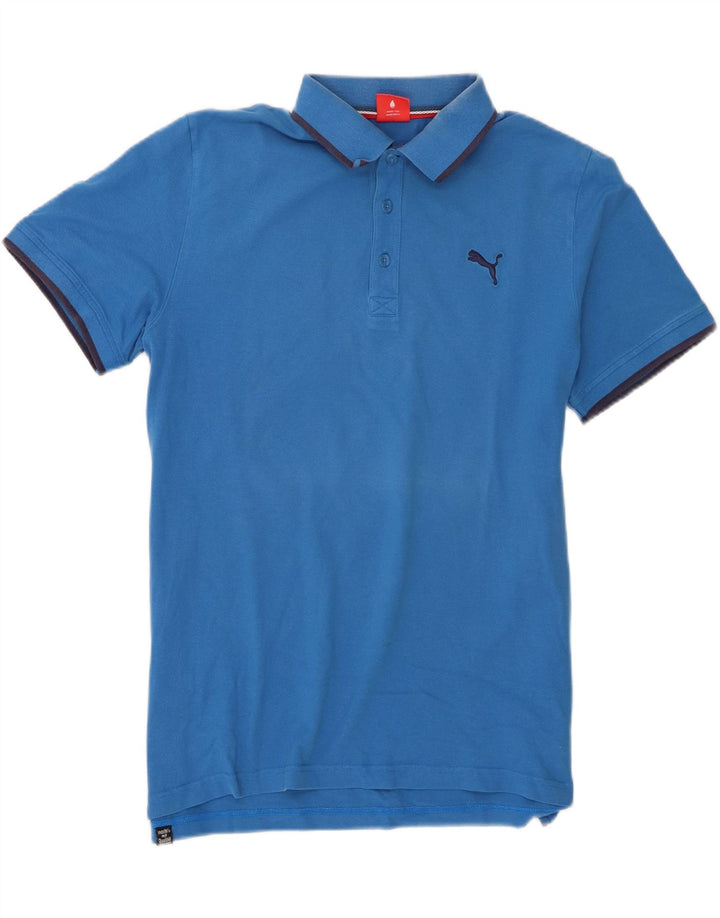 Camisa polo masculina Puma grande algodão azul