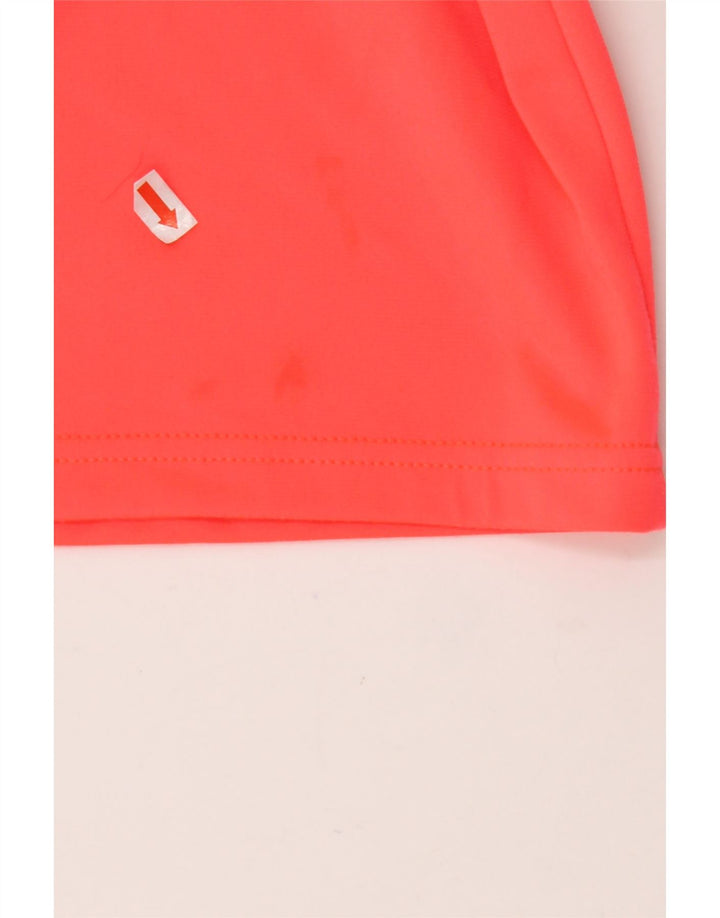 PUMA Boys Zip Neck Pulôver Treino Top 11-12 Anos Vermelho Colorblock