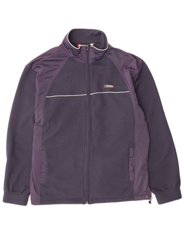 Lotto Mens Treino Top Jacket UK 38/40 Médio Azul Marinho Colorblock