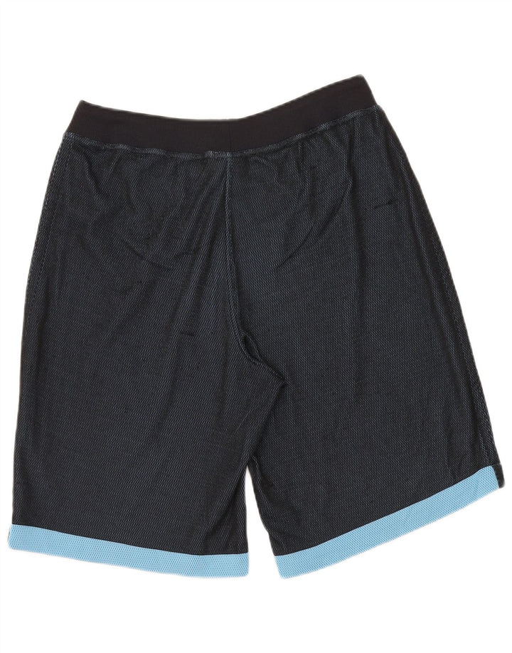 Shorts esportivos masculinos Reebok pequeno bloco colorido azul marinho