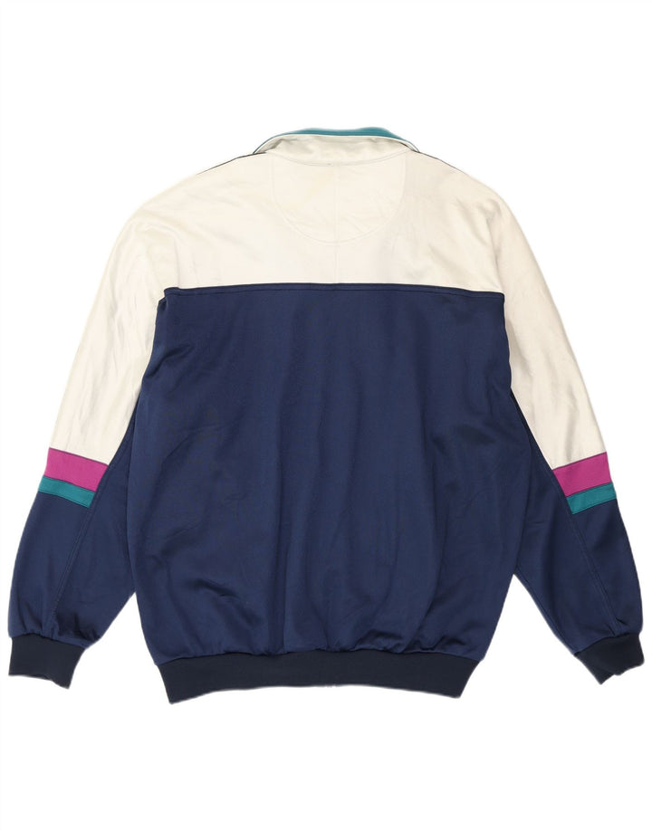 ASICS Mens Graphic Tracksuit Top Jacket IT 54 XL Azul marinho Colourblock