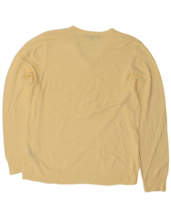 Suéter masculino com decote em V da Marks & Spencer Acrílico amarelo médio