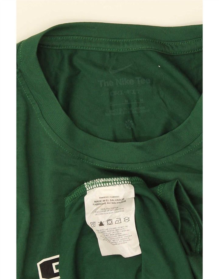 Camiseta Nike Masculina Dri Fit Graphic Top Verde Médio Poliéster
