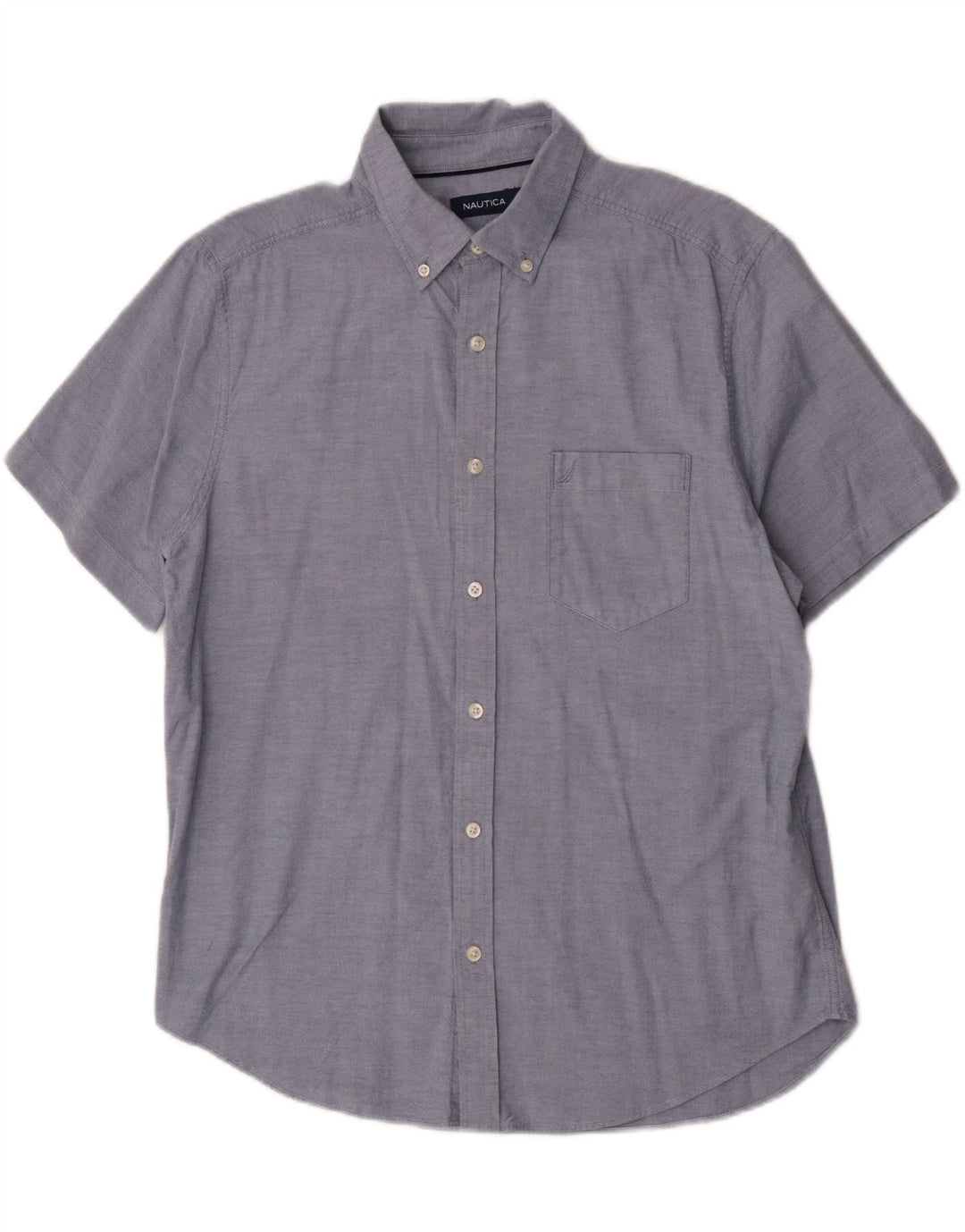 Camisa masculina de manga curta Nautica grande algodão azul