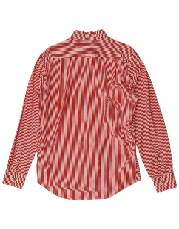 Camisa masculina Gant tamanho 39/40 15 3/4 algodão listrado vermelho médio