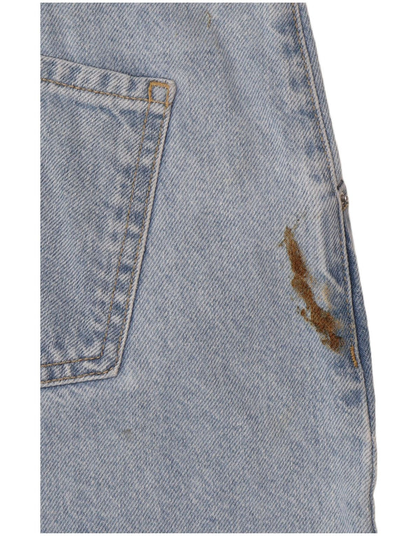 Zara Calça jeans feminina balão cintura alta EU 36 XS W26 L27 azul algodão