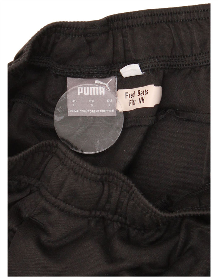 Calça de treino masculina PUMA grande poliéster preto