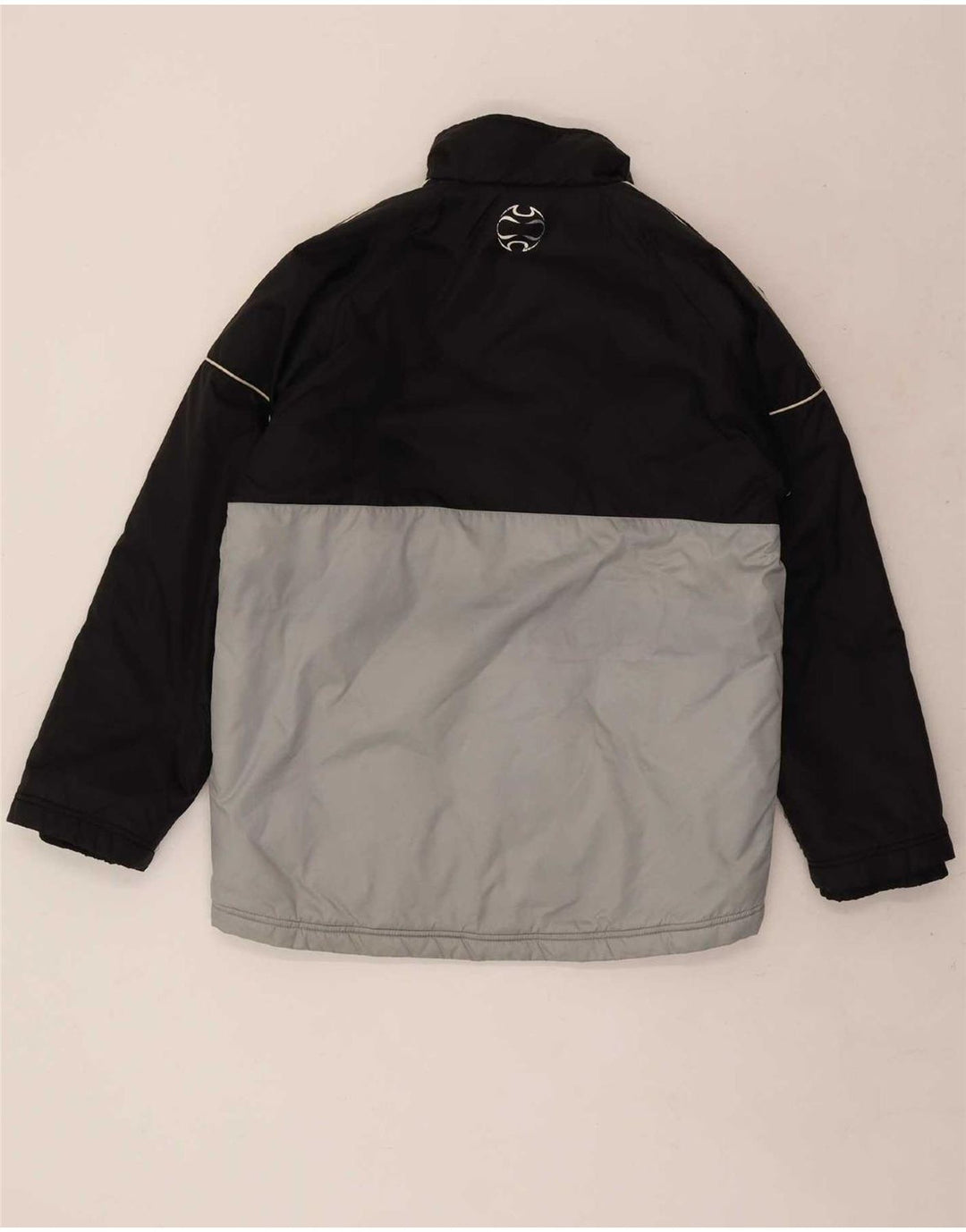 Jaqueta corta-vento masculina Adidas 13-14 anos preto colorblock poliéster
