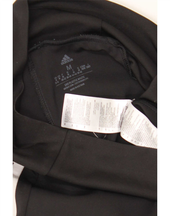 Adidas Womens Crop Leggings UK 12/14 Médio Preto Poliéster