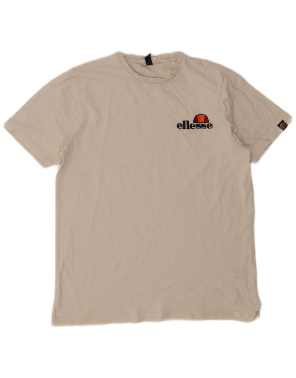Ellesse Camiseta masculina gráfica top grande branco