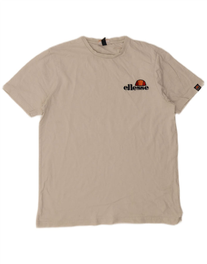 Ellesse Camiseta masculina gráfica top grande branco