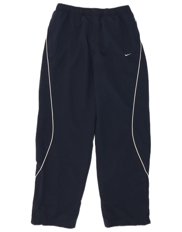 Calça de treino masculina Nike UK 38/40 poliéster azul marinho médio