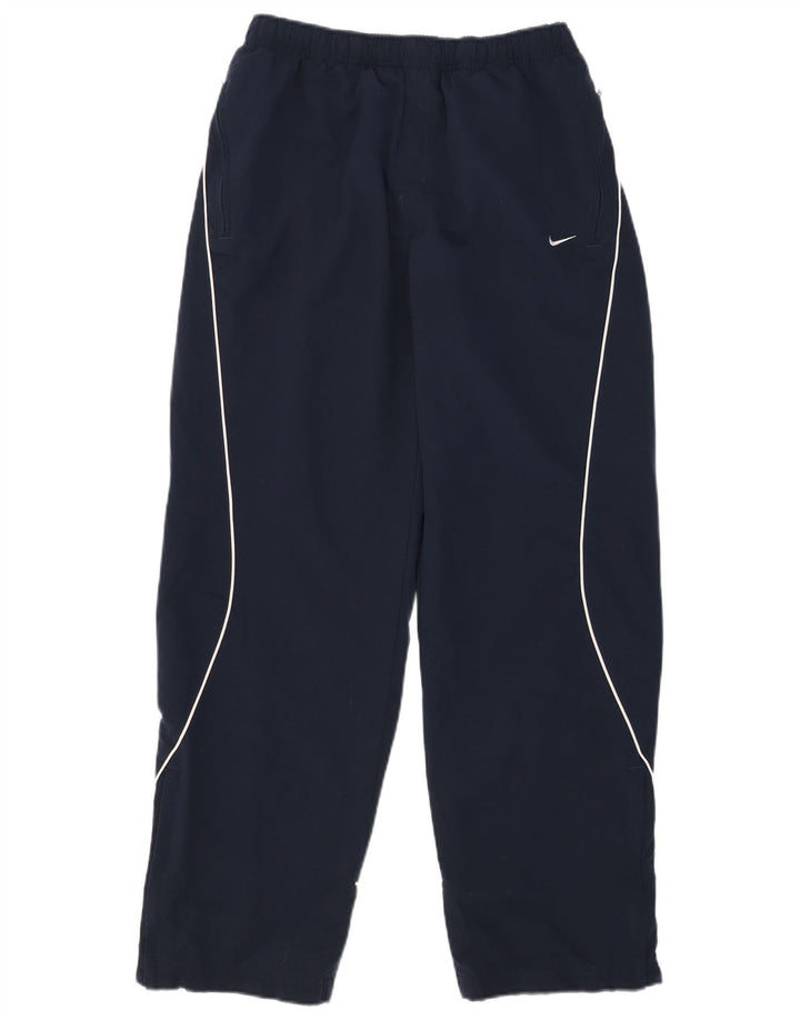 Calça de treino masculina Nike UK 38/40 poliéster azul marinho médio