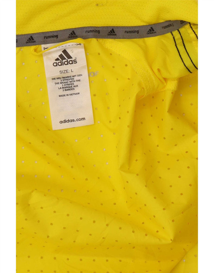 Adidas Mens Clima Proof Rain Jacket UK 40 Grande Poliéster Amarelo