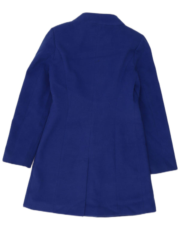 Sobretudo feminino Marks & Spencer UK 8 pequeno azul poliéster