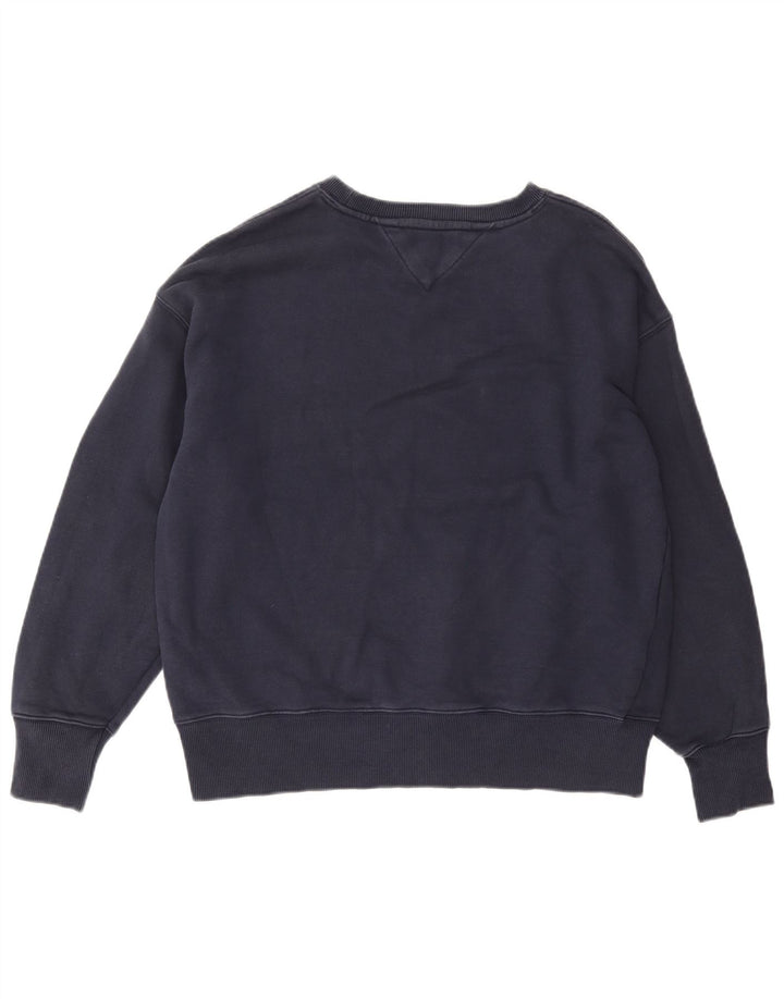 Tommy Hilfiger moletom masculino jumper grande algodão azul marinho