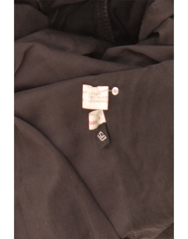 Jaqueta bomber masculina vintage de camurça IT 50 grande preta