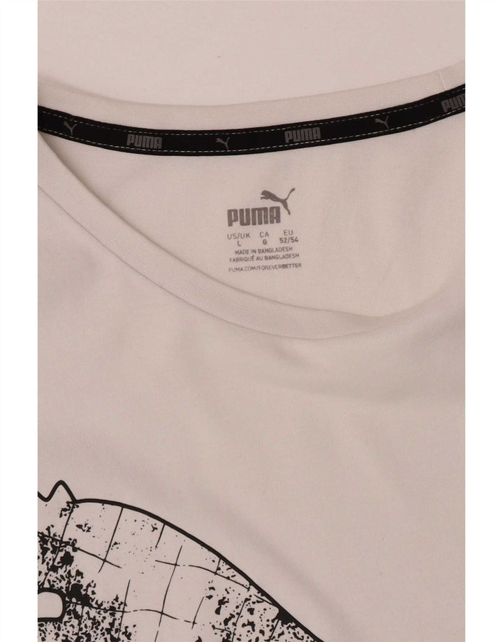 Puma Camiseta Masculina Graphic Top Grande Branco