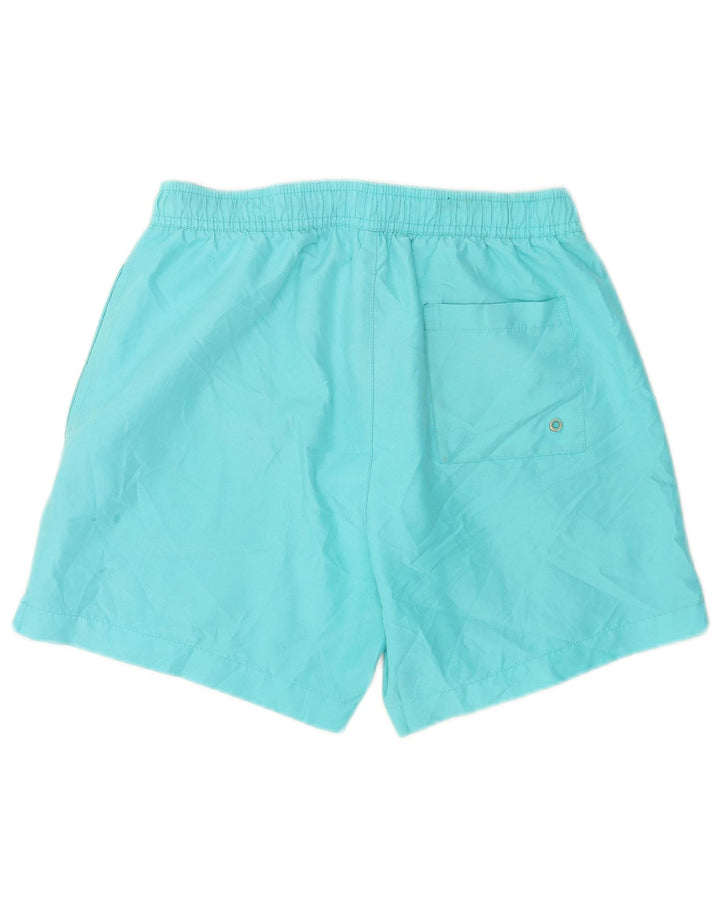 Calvin Klein Shorts de natação masculino gráfico pequeno azul colorblock poliéster
