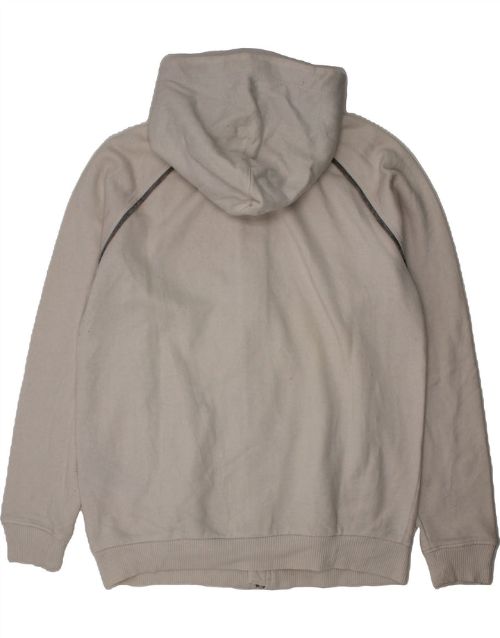 ASICS Boys Zip Hoodie Sweater 13-14 Years Off White Cotton Vintage Asics and Second-Hand Asics from Messina Hembry 