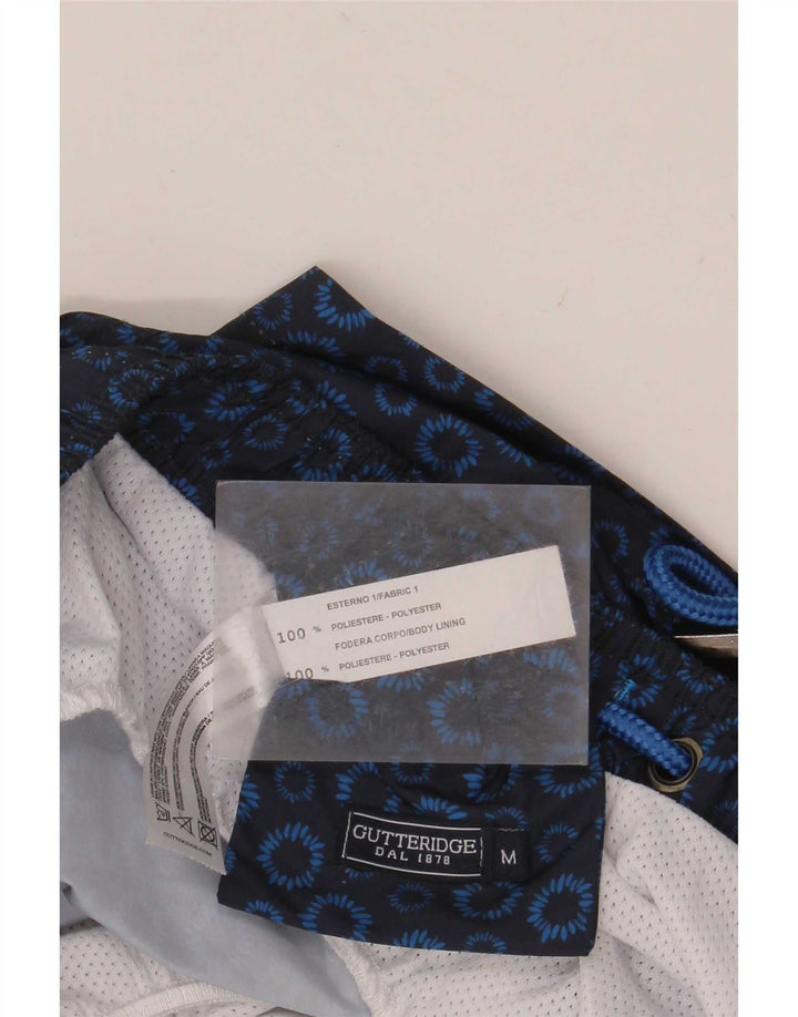 Shorts de natação masculino Gutteridge de poliéster floral azul marinho médio