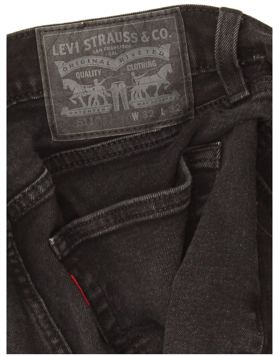 Jeans Levis 511 Slim Masculino W32 L27 Algodão Preto