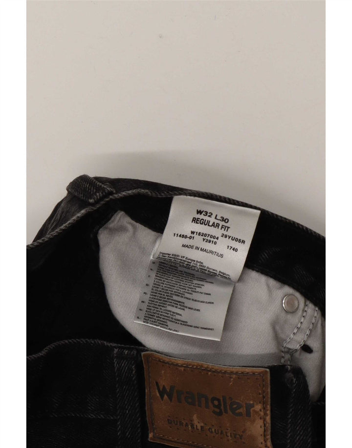 Wrangler feminino regular fit jeans reto W32 L30 algodão cinza
