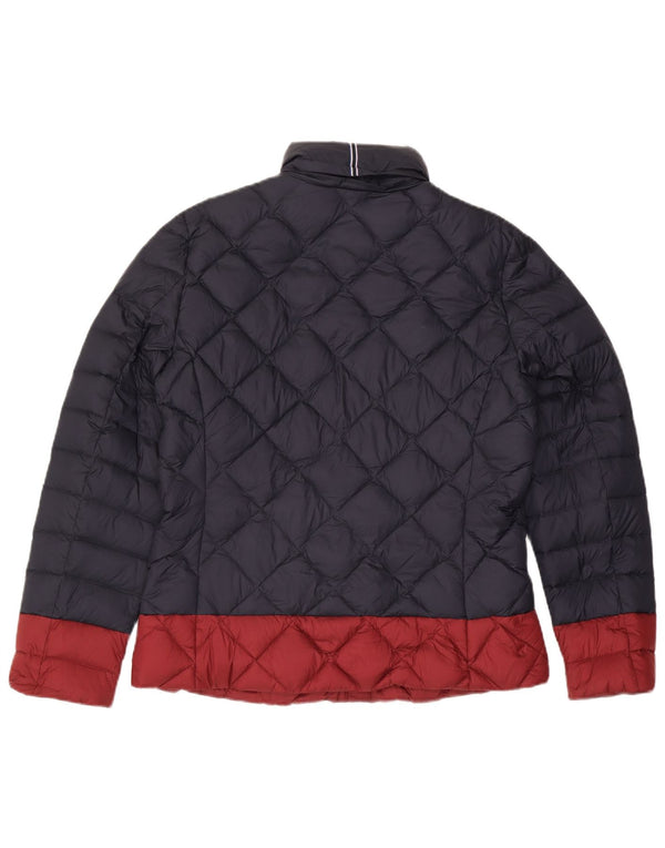 Jaqueta acolchoada feminina Tommy Hilfiger UK 18 XL azul marinho colorblock nylon