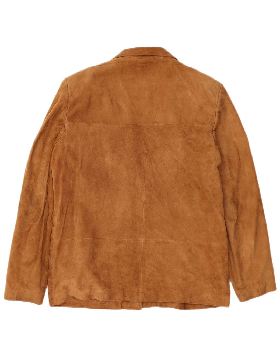 Jaqueta blazer feminina vintage de camurça com 3 botões IT 48 XL couro bege