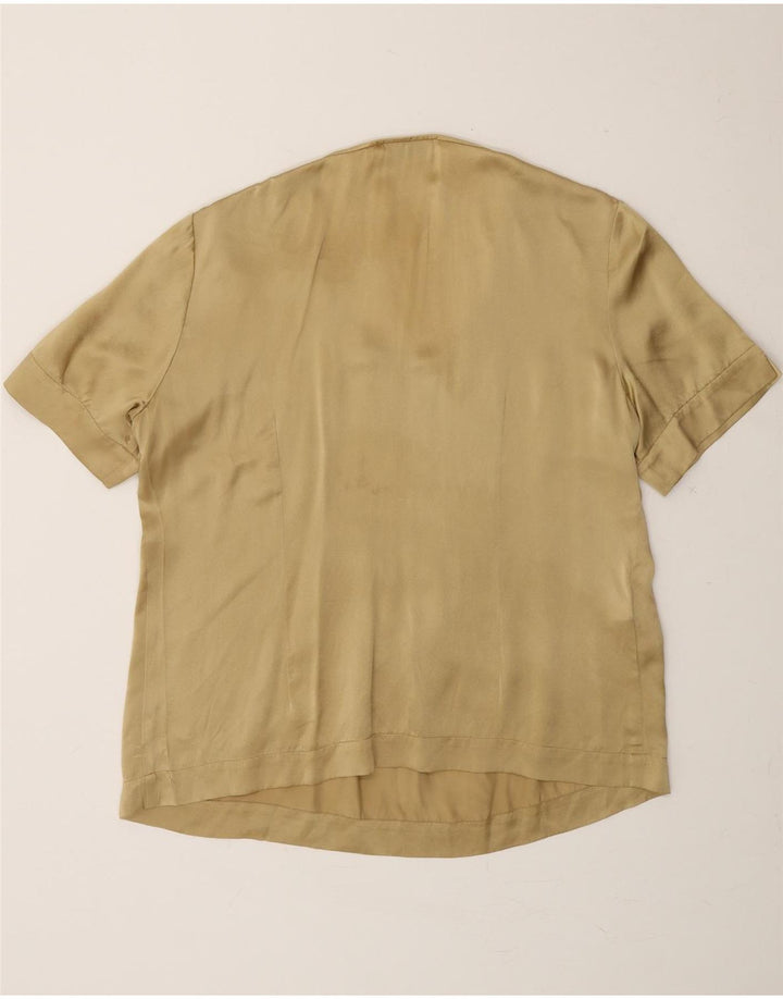 PERTE BY KRIZIA Womens Blouse Top UK 12 Medium Beige Silk Vintage Perte by Krizia and Second-Hand Perte by Krizia from Messina Hembry 