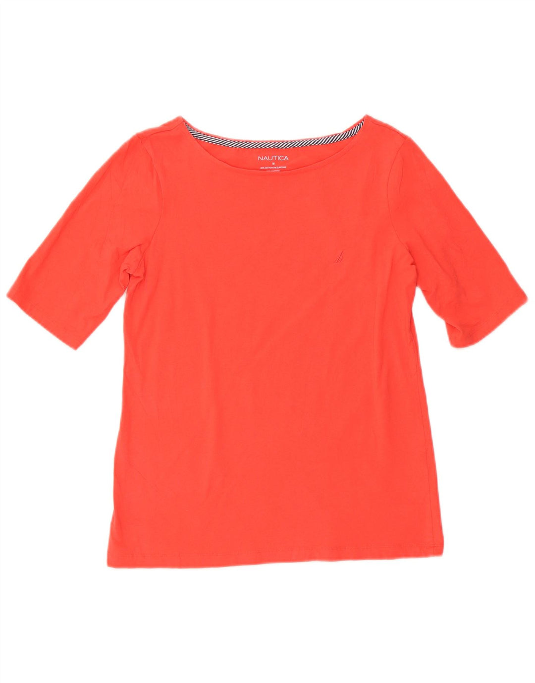 Blusa feminina NAUTICA UK 12 algodão vermelho médio