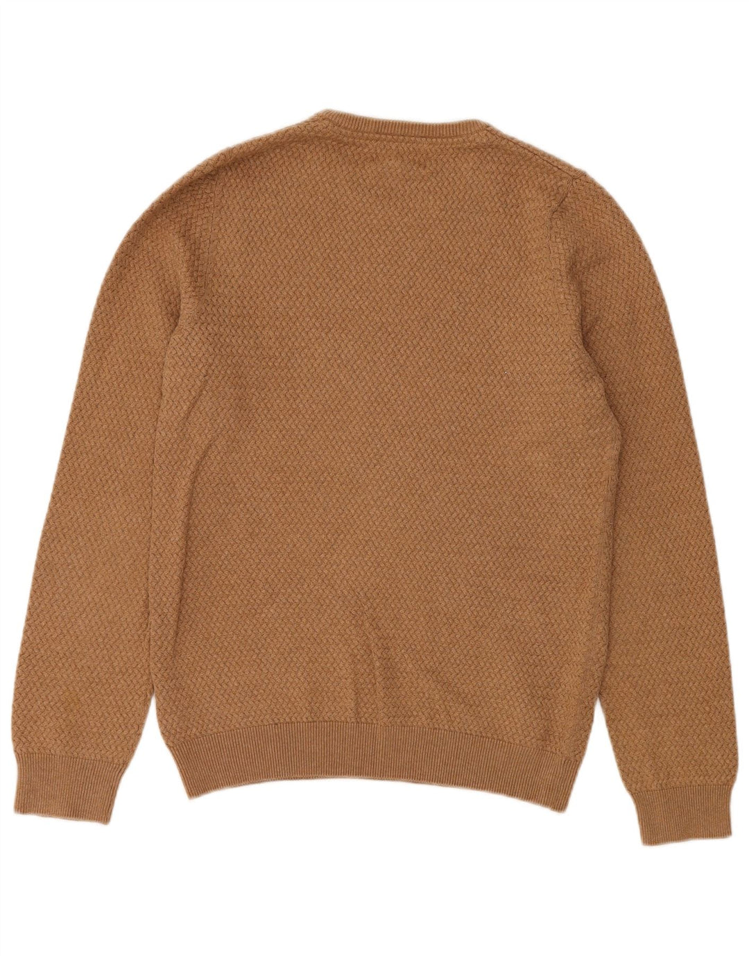Suéter masculino MARKS & SPENCER com ajuste regular e gola redonda, pequeno bege